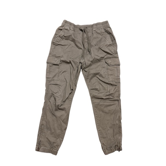 Ralph Lauren Pants - Ralph Lauren Olive Cargo Joggers Cotton Utility Chic Zipper Detail, sz XS